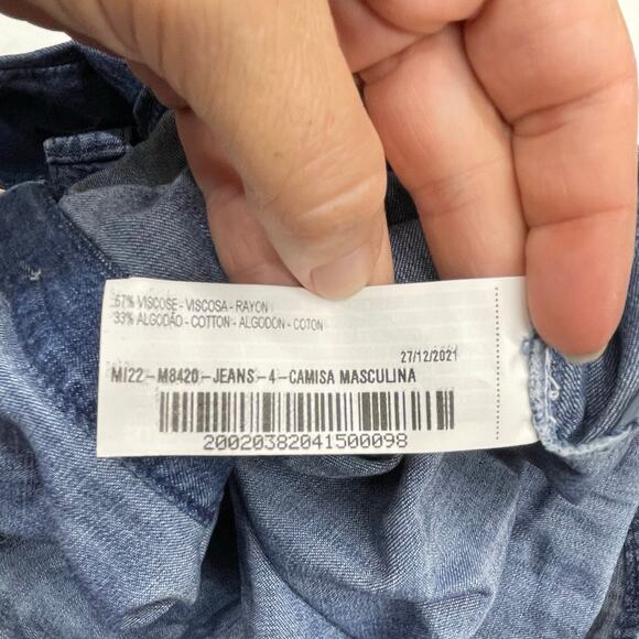 NWT Milon Size 4 Denim Shirt - Picture 5 of 5